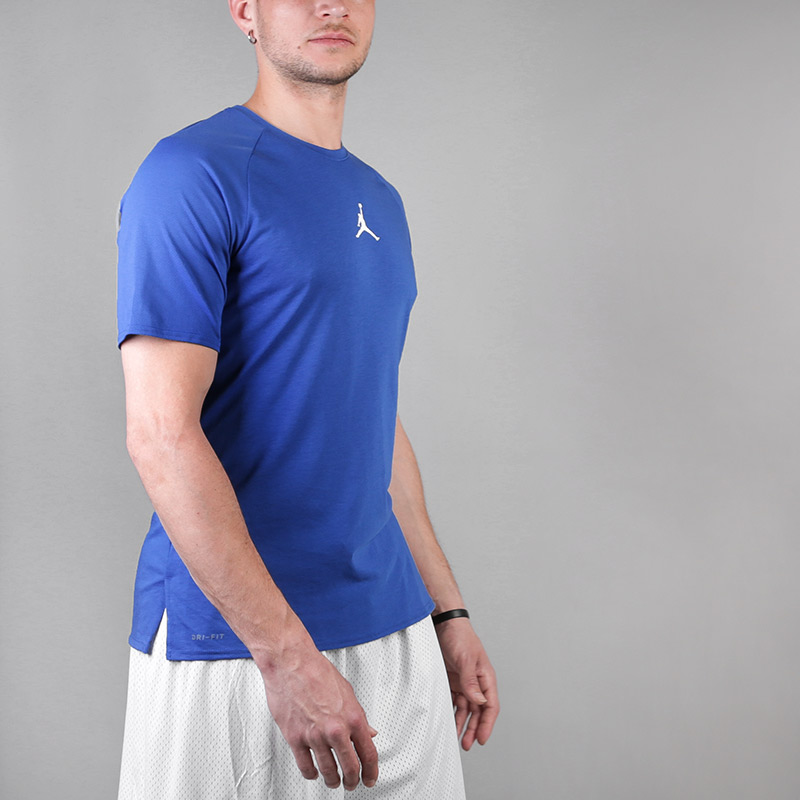 мужская синяя футболка Jordan Dry Fit 23 Alpha Short 889713-480 - цена, описание, фото 2