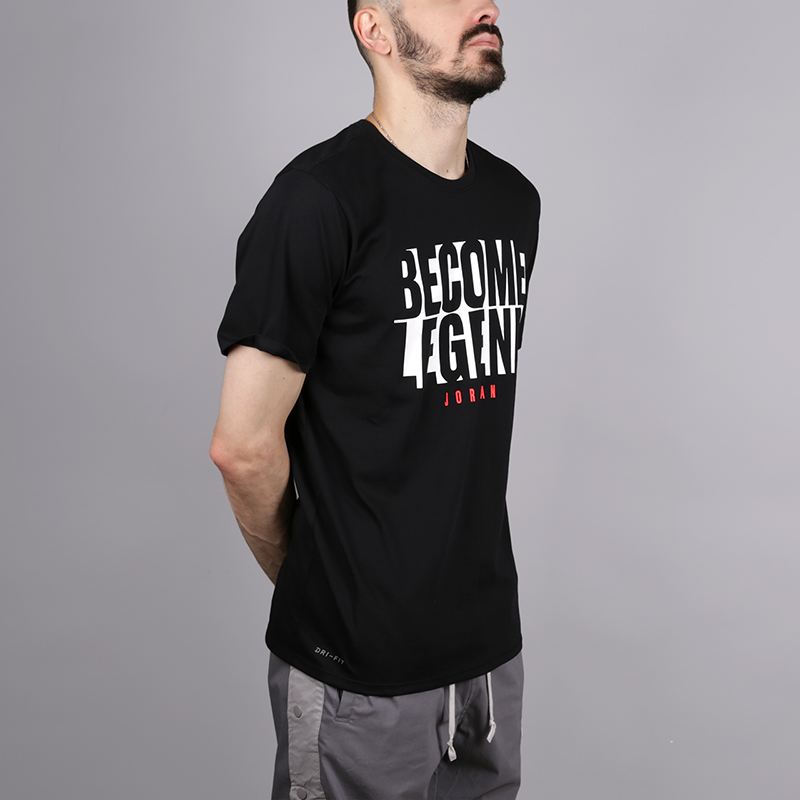 мужская черная футболка Jordan Become Legend 916150-011 - цена, описание, фото 2