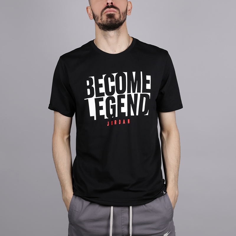 мужская черная футболка Jordan Become Legend 916150-011 - цена, описание, фото 1