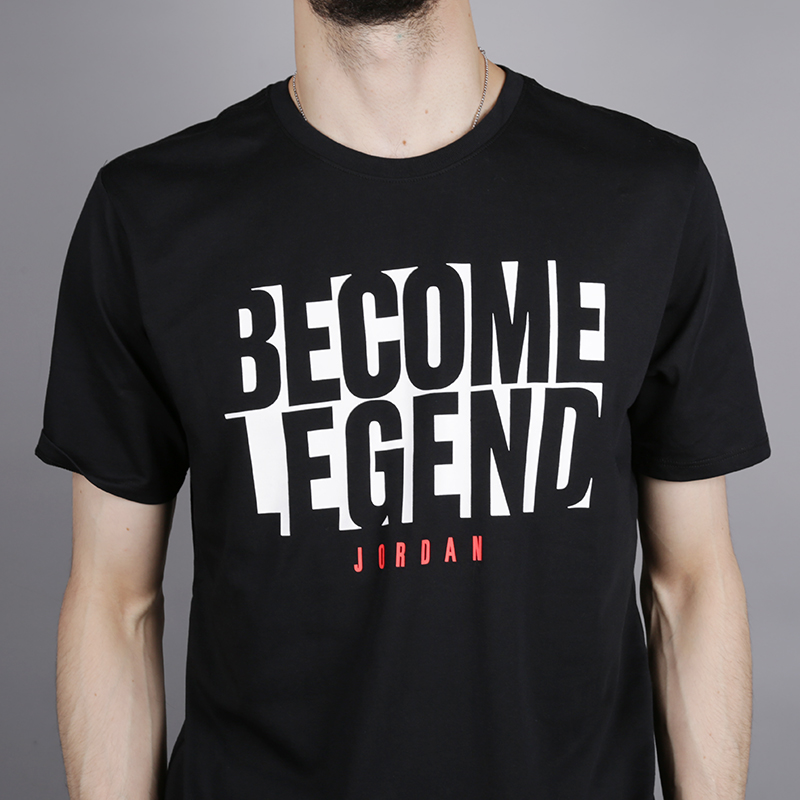мужская черная футболка Jordan Become Legend 916150-011 - цена, описание, фото 3