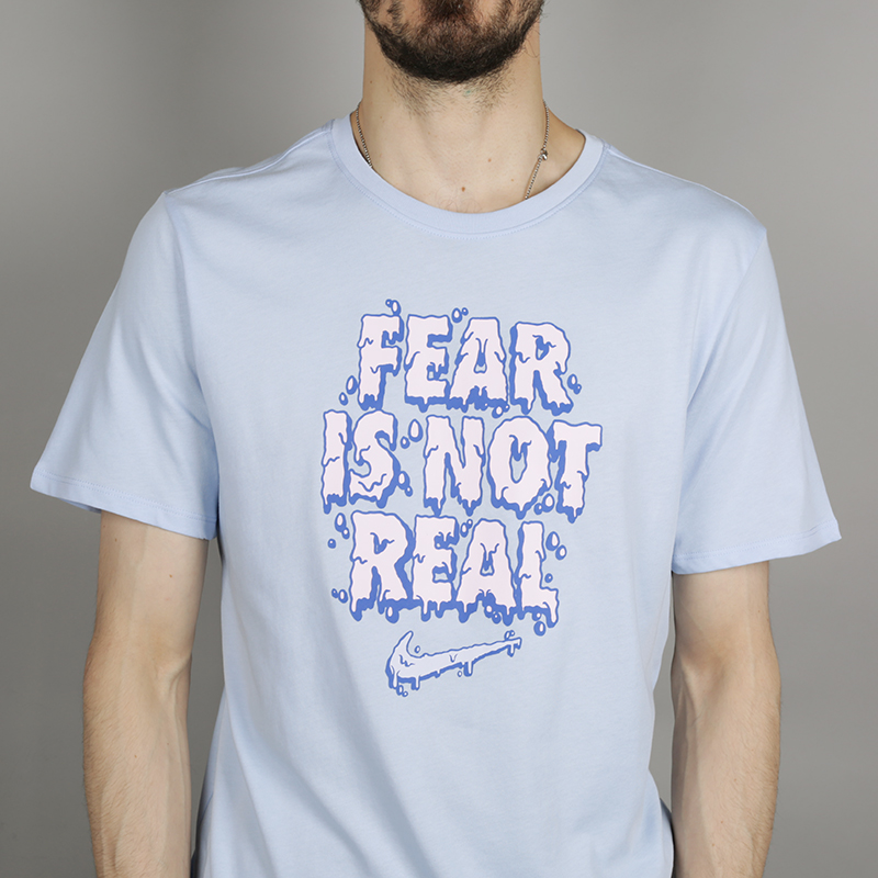 мужская голубая футболка Nike Fear Is Not Real AJ9248-494 - цена, описание, фото 2