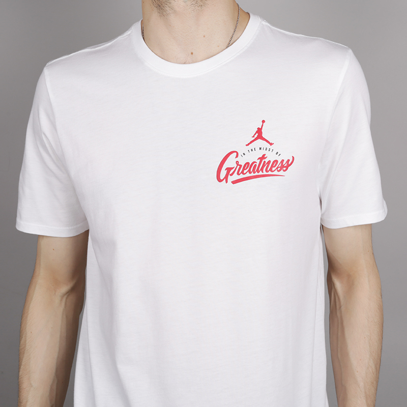 мужская белая футболка Jordan In The Midst Of Greatness 916040-100 - цена, описание, фото 4