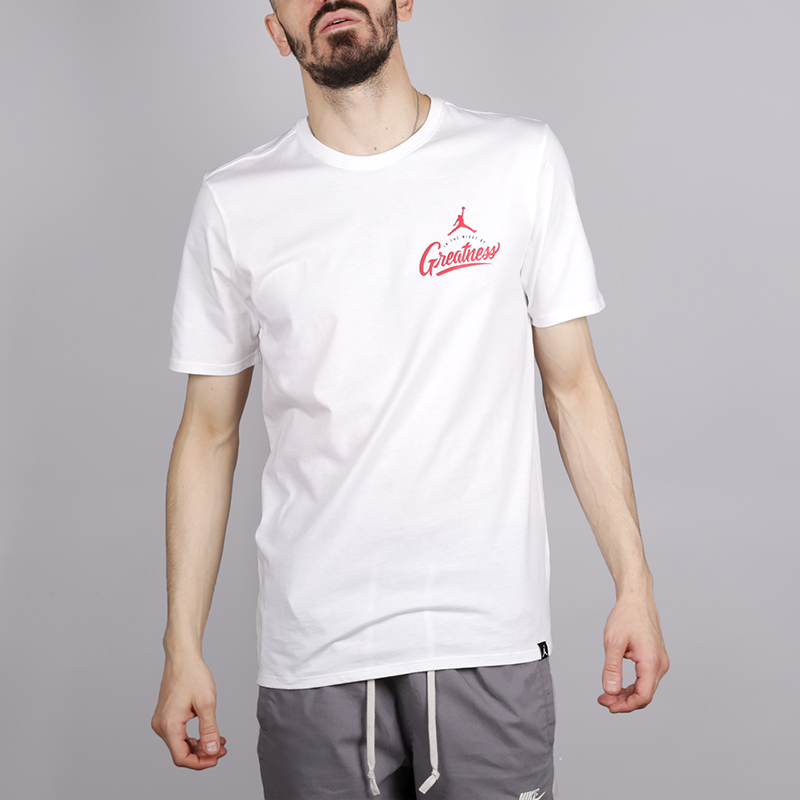 мужская белая футболка Jordan In The Midst Of Greatness 916040-100 - цена, описание, фото 2