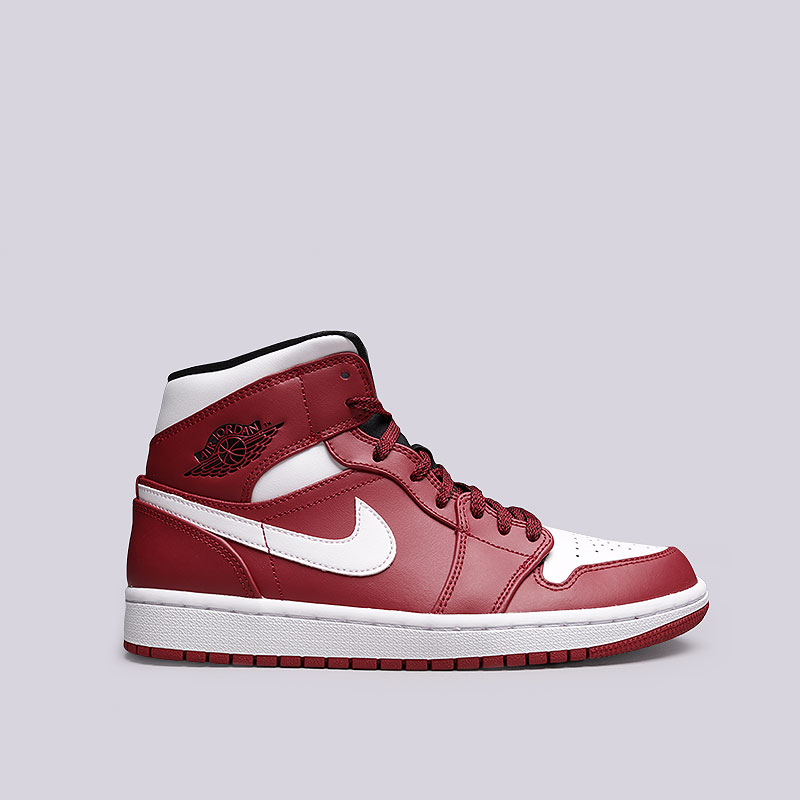 

Кроссовки Jordan 1 Mid, Бордовый;белый