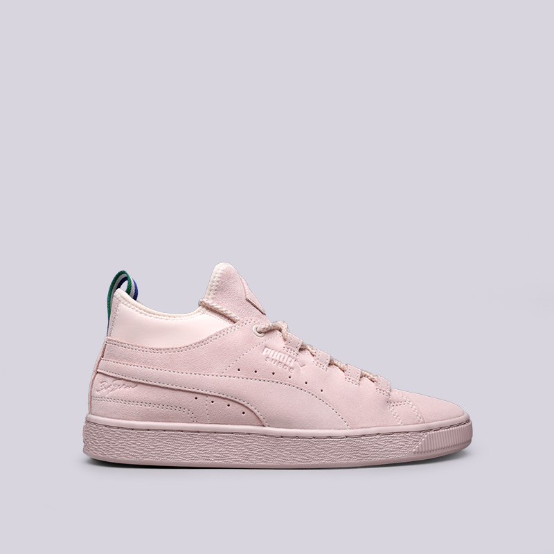 мужские розовые кроссовки PUMA Suede Mid Big Sean 36625201 - цена, описание, фото 1