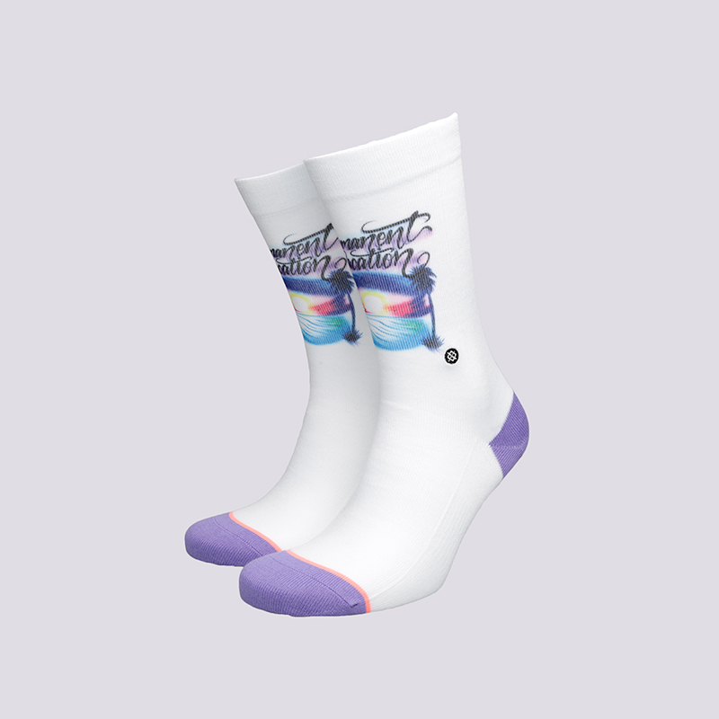 женские белые носки Stance Permanent Vacation W525B18PER-WHT WHITE - цена, описание, фото 1