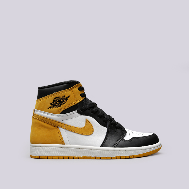 

Кроссовки Jordan 1 Retro High OG, Чёрный;белый;жёлтый