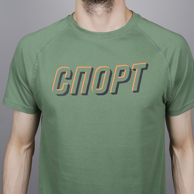мужская зеленая футболка Запорожец heritage Спорт 2 Sport 2-green - цена, описание, фото 2
