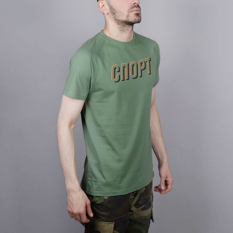 мужская зеленая футболка Запорожец heritage Спорт 2 Sport 2-green - цена, описание, фото 3