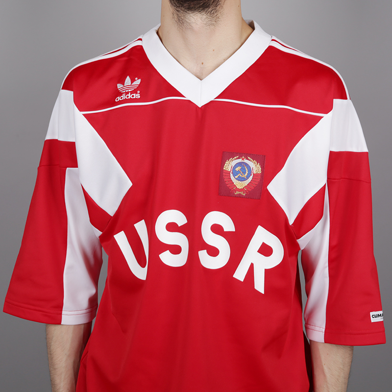 мужская красная футболка adidas Russia Jersey CE2342 - цена, описание, фото 2