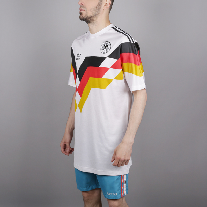мужская белая футболка adidas Germany Jersey ce2343 - цена, описание, фото 3