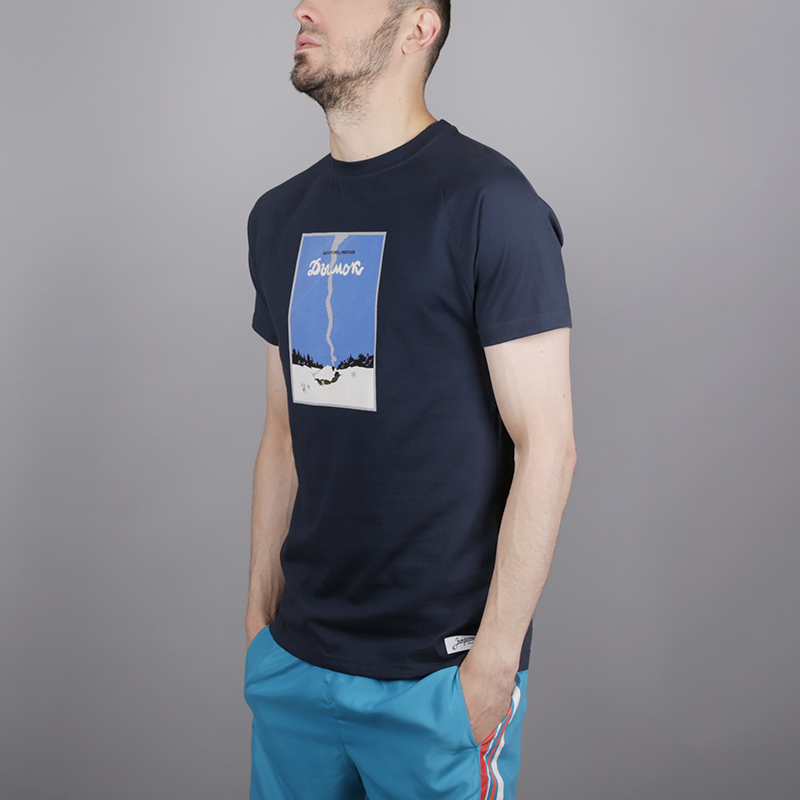 мужская синяя футболка Запорожец heritage Дымок Dymok-синий - цена, описание, фото 3