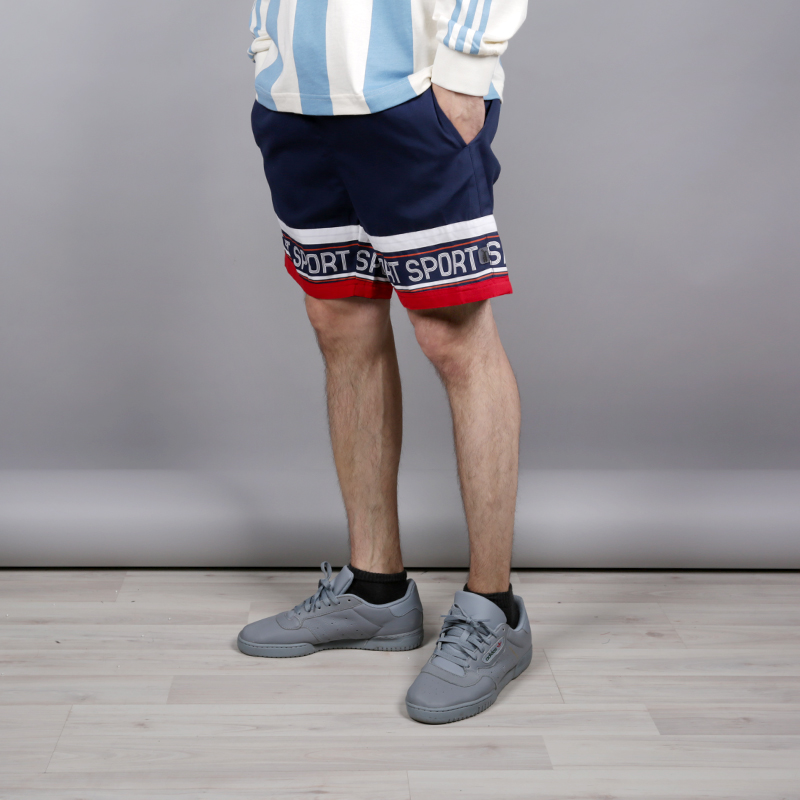 мужские синие шорты Запорожец heritage Спорт Sport Stripe-navy - цена, описание, фото 2