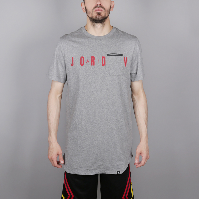 

Футболка Jordan, JSW Alt Hem Pocket, Серый
