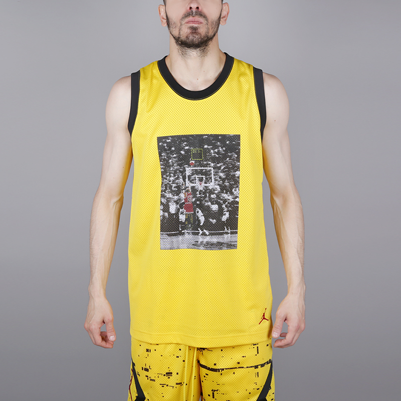 мужская желтая безрукавка Jordan Last Shoot Mesh Jersey AQ0697-719 - цена, описание, фото 1