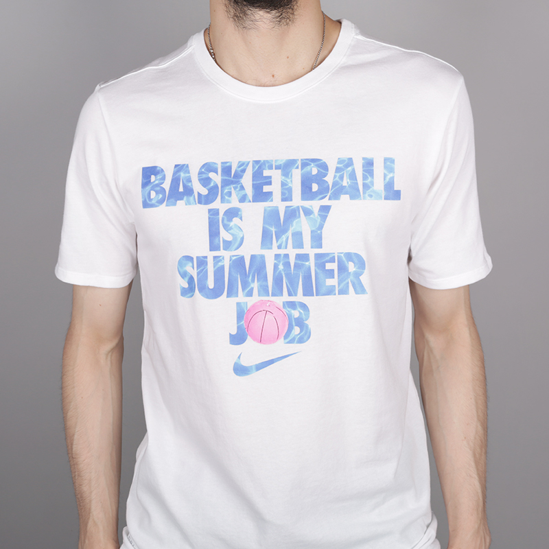 мужская белая футболка Nike Summer Job 923723-100 - цена, описание, фото 2