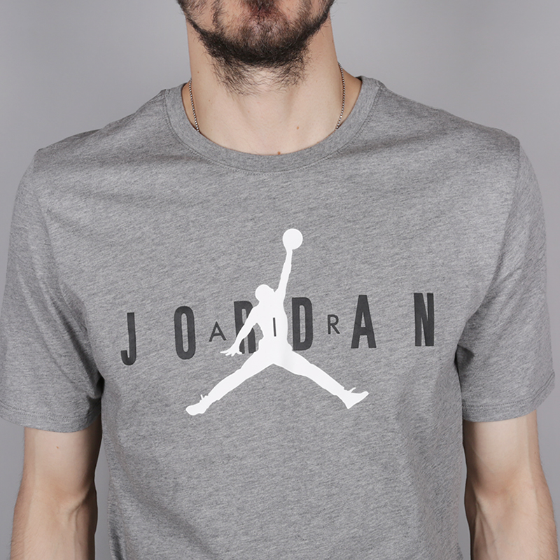 мужская серая футболка Jordan Air GX AA1907-091 - цена, описание, фото 2