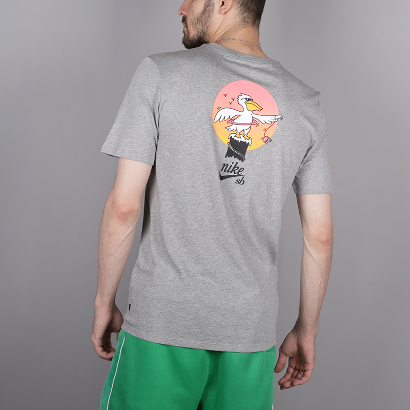 мужская серая футболка Nike SB Pelican Tee 912350-063 - цена, описание, фото 4
