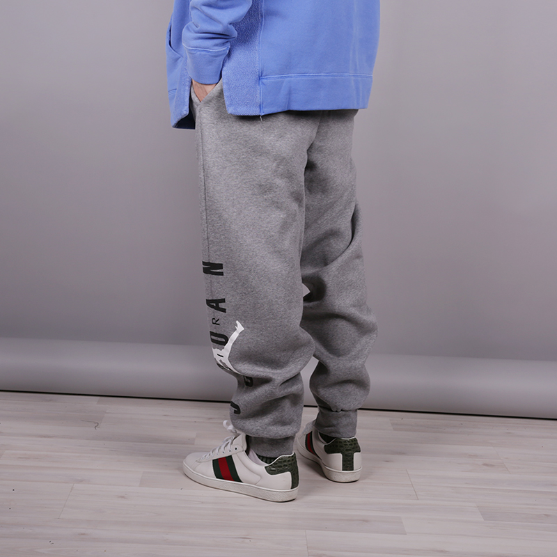 мужские серые брюки Jordan Jumpman Air Fleece AA1454-091 - цена, описание, фото 4