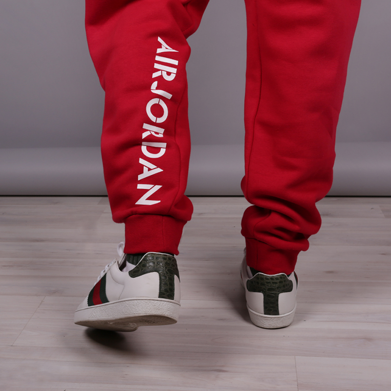мужские красные брюки Jordan Jumpman Air Fleece AA1447-687 - цена, описание, фото 5