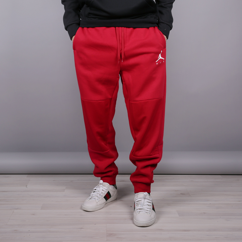 мужские красные брюки Jordan Jumpman Air Fleece AA1447-687 - цена, описание, фото 1