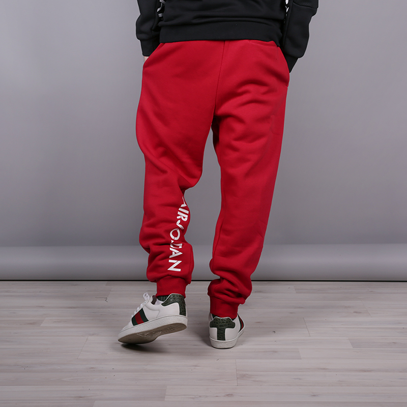 мужские красные брюки Jordan Jumpman Air Fleece AA1447-687 - цена, описание, фото 4
