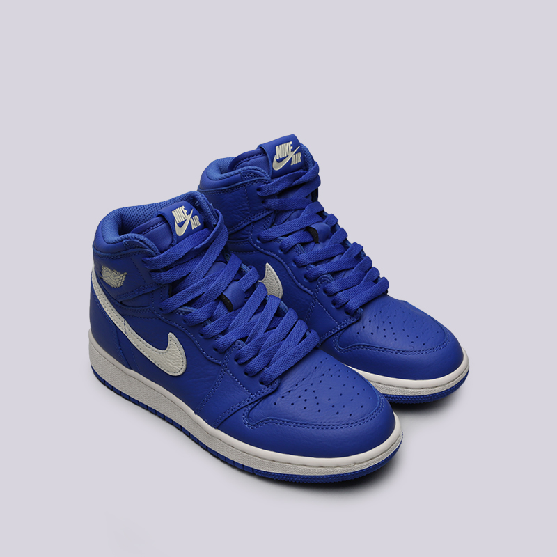 женские синие кроссовки Jordan 1 Retro High OG GS 575441-401 - цена, описание, фото 2