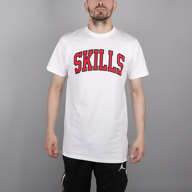 мужская белая футболка Skills Chicago Chicago Show white - цена, описание, фото 1