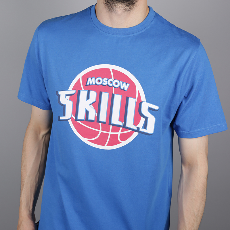 мужская синяя футболка Skills Detroit Detroit Strong Blue - цена, описание, фото 2