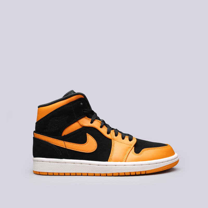 мужские черные кроссовки Jordan 1 Mid 554724-081 - цена, описание, фото 1