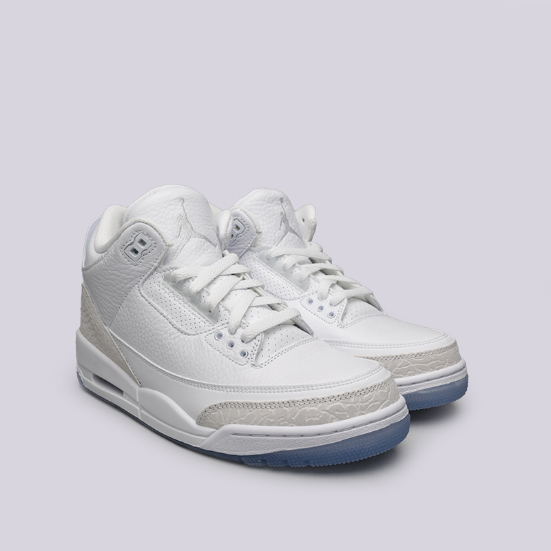 мужские белые кроссовки Jordan 3 Retro 136064-111 - цена, описание, фото 3