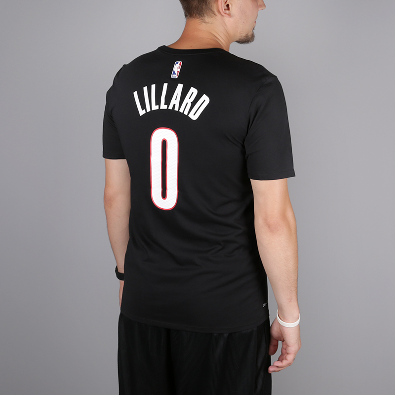 мужская черная футболка Nike Lillard Portland Tee 870804-010 - цена, описание, фото 4
