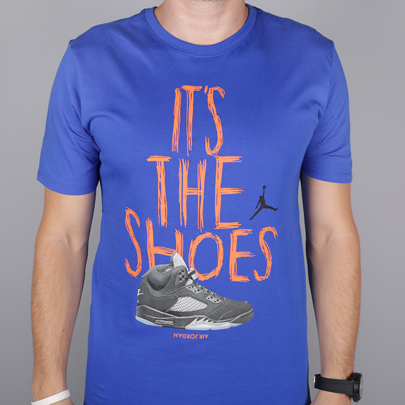мужская синяя футболка Nike AJ5 CNXN AA1883-405 - цена, описание, фото 2