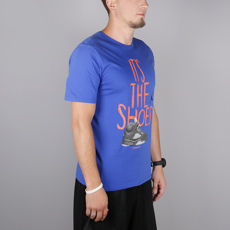 мужская синяя футболка Nike AJ5 CNXN AA1883-405 - цена, описание, фото 3