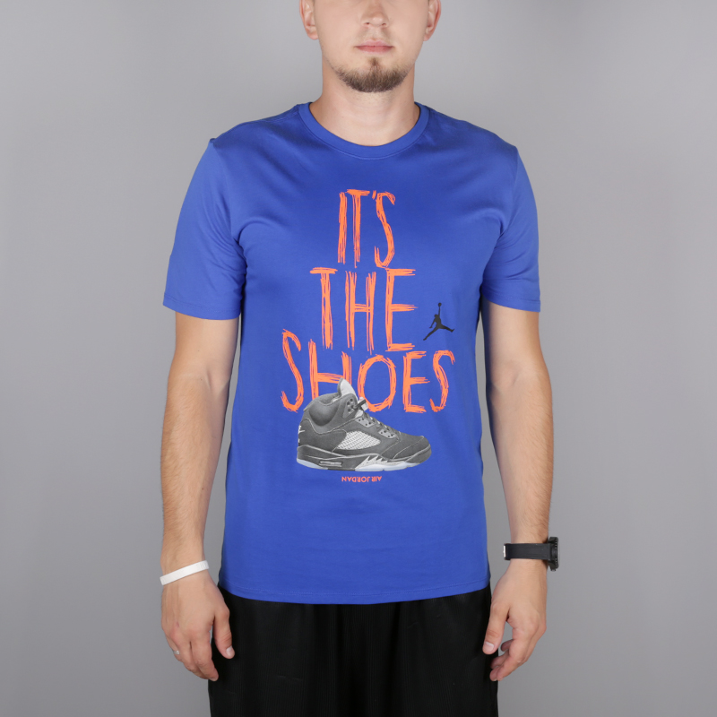 мужская синяя футболка Nike AJ5 CNXN AA1883-405 - цена, описание, фото 1