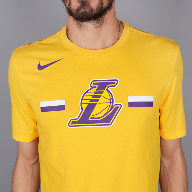 мужская желтая футболка Nike Los Angeles Lakers 933531-728 - цена, описание, фото 2