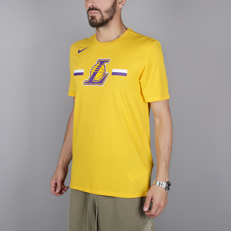 мужская желтая футболка Nike Los Angeles Lakers 933531-728 - цена, описание, фото 3