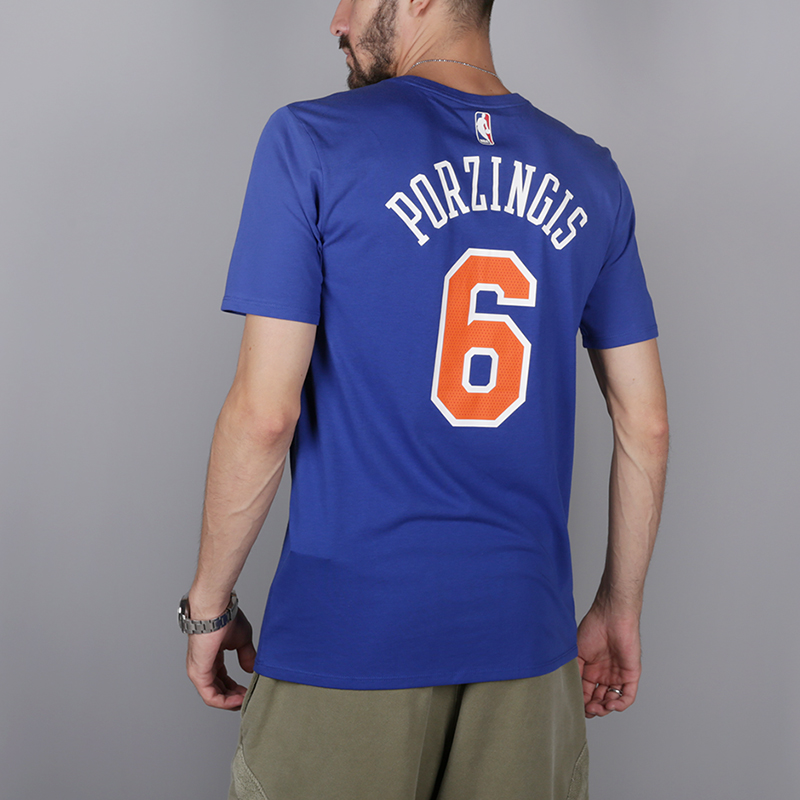 мужская синяя футболка Nike New York Knicks Porzingis 870794-495 - цена, описание, фото 4