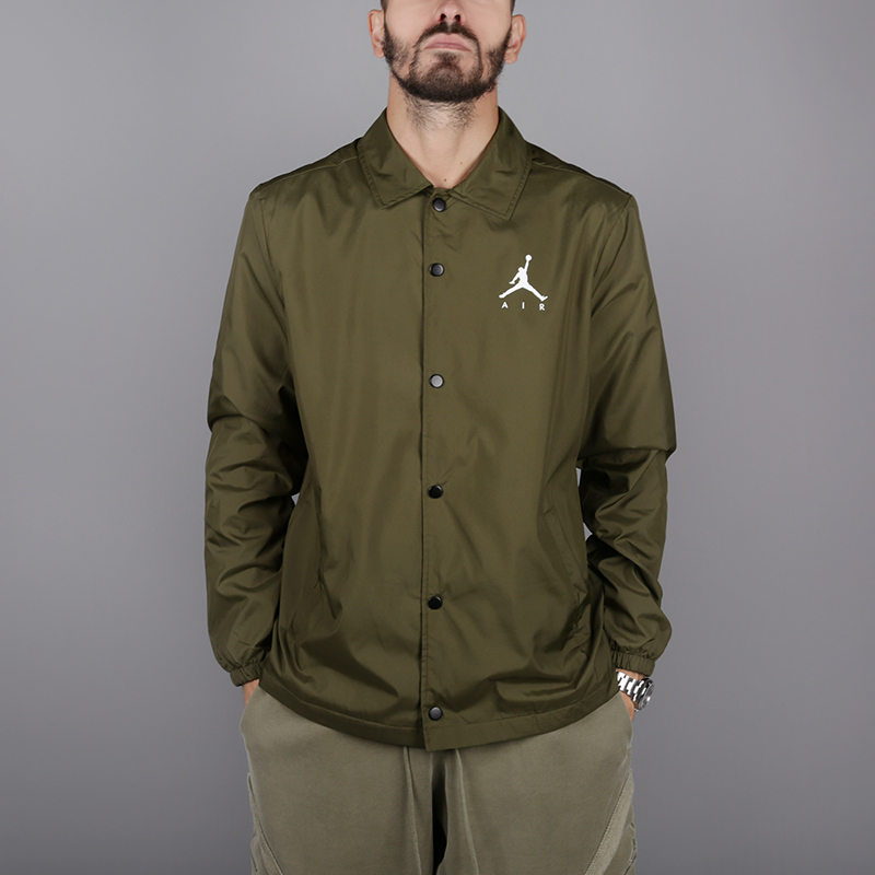 мужская зеленая куртка Jordan Coach Jacket 939966-395 - цена, описание, фото 1