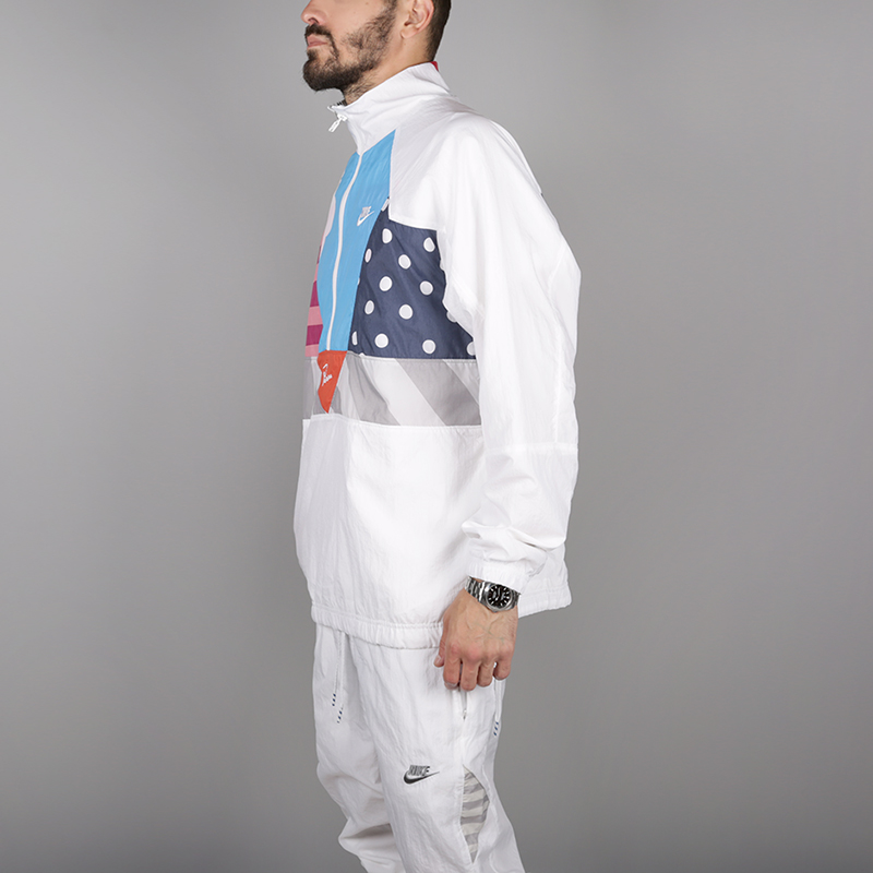 мужской белый костюм Nike x Parra Half Zip Tracksuit AR4717-100 - цена, описание, фото 3