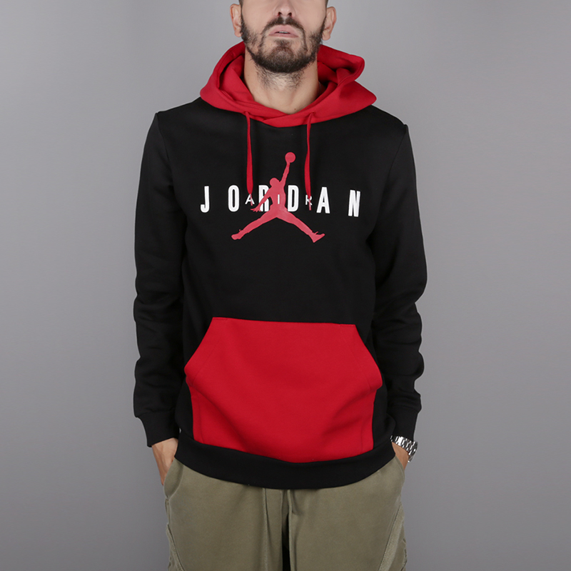 мужская черная толстовка Jordan Jumpman Air Fleece Pullover AA1451-010 - цена, описание, фото 1
