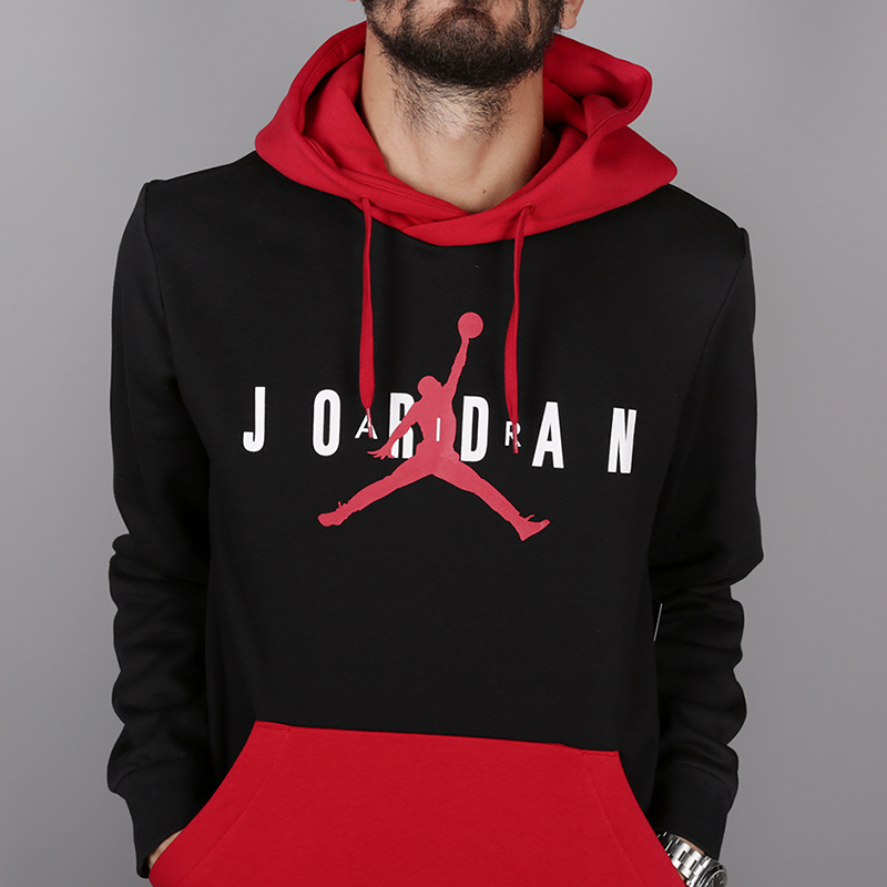 мужская черная толстовка Jordan Jumpman Air Fleece Pullover AA1451-010 - цена, описание, фото 2