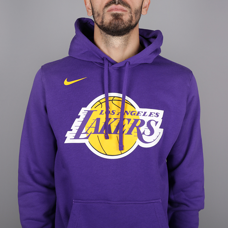 мужская фиолетовая толстовка Nike Lakers Logo Hoodie AA3671-504 - цена, описание, фото 2
