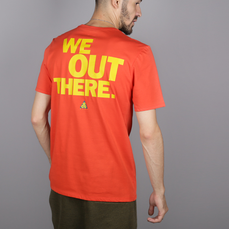 мужская оранжевая футболка Nike ACG Tee AQ3951-634 - цена, описание, фото 4