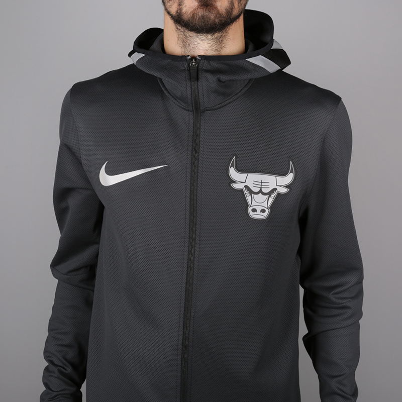 мужская серая толстовка Nike Chicago Bulls Therma Flex Showtime AA1655-014 - цена, описание, фото 4