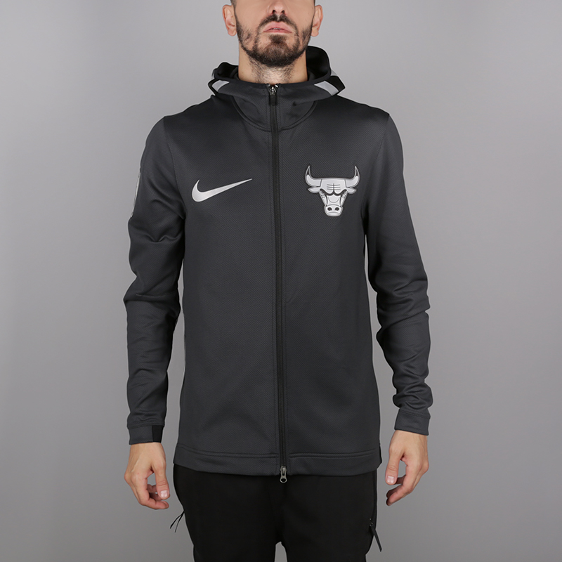 мужская серая толстовка Nike Chicago Bulls Therma Flex Showtime AA1655-014 - цена, описание, фото 1