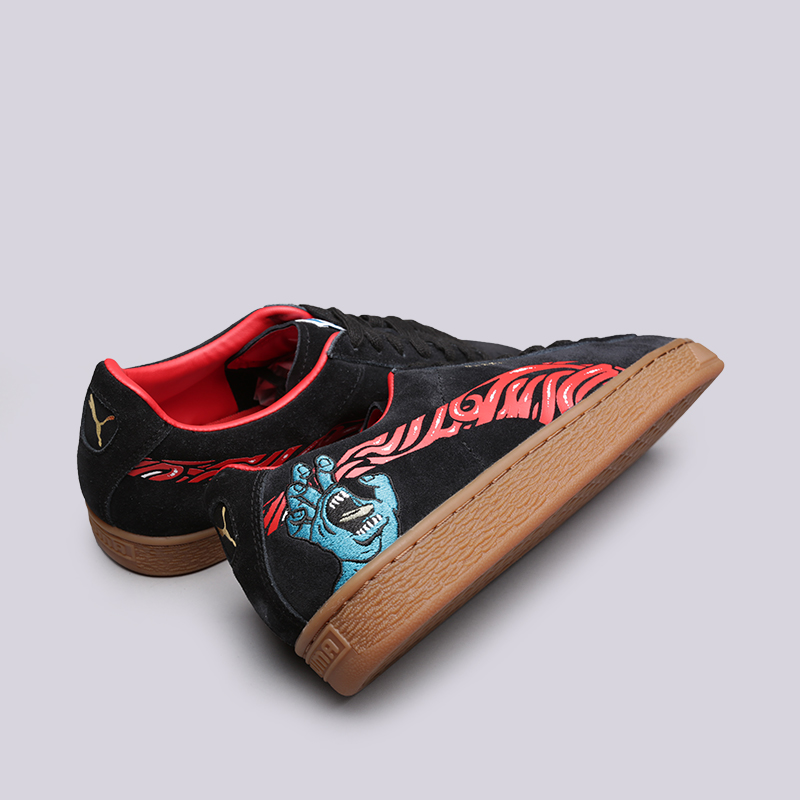 мужские черные кроссовки PUMA Suede Classic x Santa Cruz 36632101 - цена, описание, фото 4