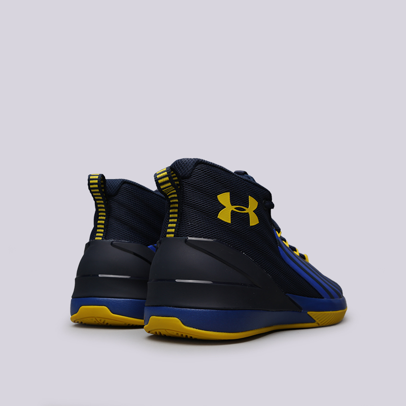 мужские синие баскетбольные кроссовки Under Armour UA Lockdown 3 3020622-400 - цена, описание, фото 4