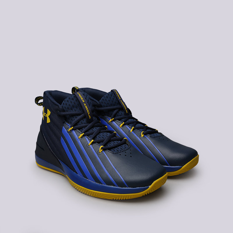 мужские синие баскетбольные кроссовки Under Armour UA Lockdown 3 3020622-400 - цена, описание, фото 3