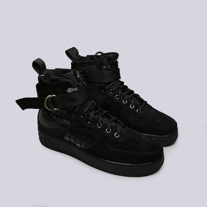 мужские черные кроссовки Nike SF Air Force 1 Mid 917753-008 - цена, описание, фото 3